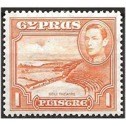 Cyprus 1938 SG154 1pi Orange Mounted Mint . .. .