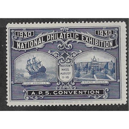 CINDERELLA 1930 (NO GUM) 'NATIONAL PHILATELIC EXHIBITION' LABEL (EBID69-647)