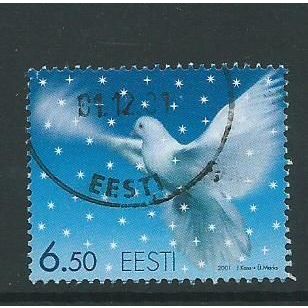 estonia stamps sg414 used sg 414 christmas 2001