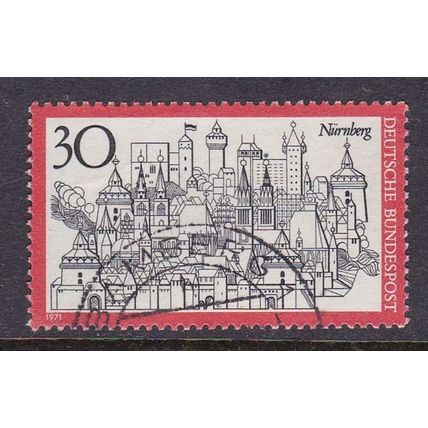GERMANY 1971 TOURISM NUREMBURG 30pf USED SG1587