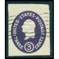 Used U534c 3c George Washington Fine Cut Square WA3117