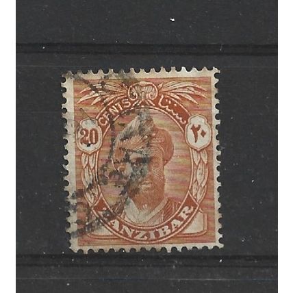 Zanzibar.SG313 20c Sultan Khalifa bin Harub (Orange).Fine Used.Jul24d