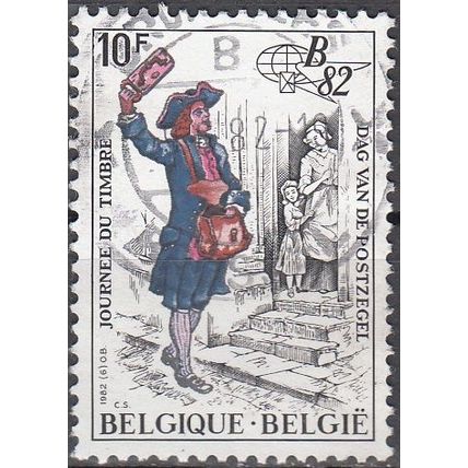 Belgique 1982 Michel 2104 O Cote (2008) 0.30 € Facteur du Petite poste de Paris
