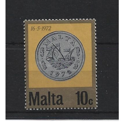 Malta.SG473 10c Grandmaster's galley.Mounted Mint.May25