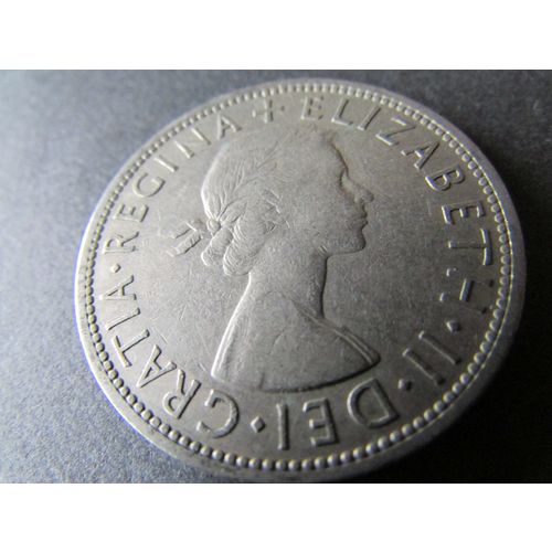 1960 QUEEN ELIZABETH II HALF CROWN. AL