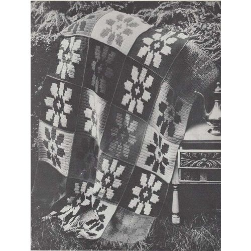 Beautiful Crochet Afghan PATTERN Turkish Tiles