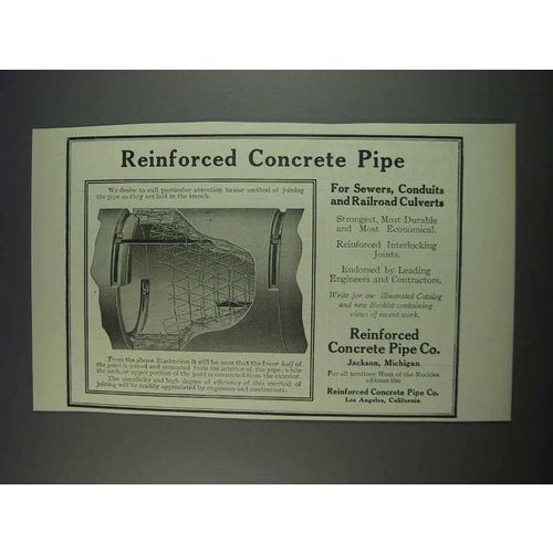1911 Reinforced Concrete Pipe Co Ad