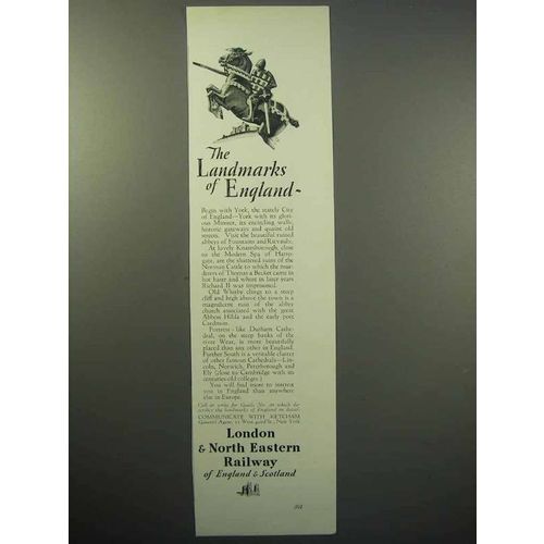 1930 London & North Eastern Railway Ad - Landmarks