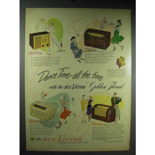1948 RCA Victor Radio Ad - Golden Throat