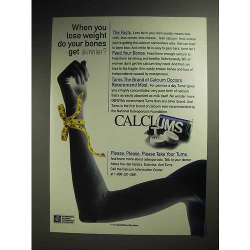 1997 Tums Ad - Do Your Bones Get Skinnier?