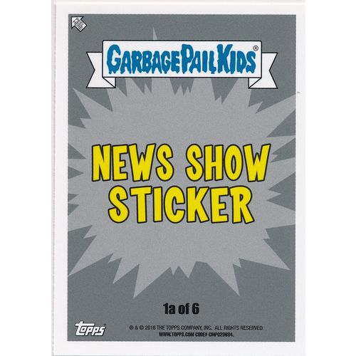 2016 GPK Prime Slime Trashy TV News Show #1a Night Lee