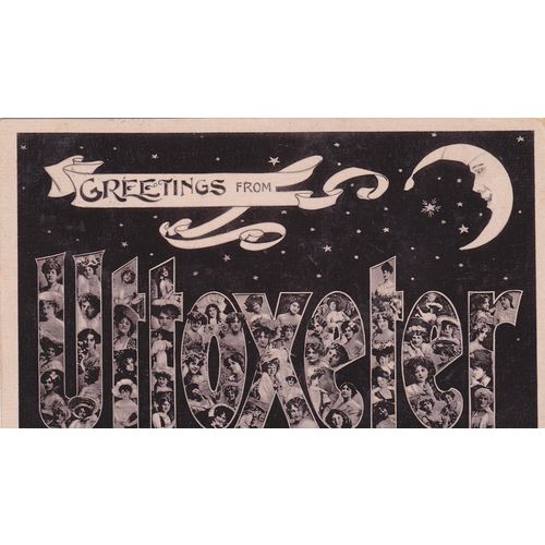 Greetings from Uttoxeter Staffordshire Postcard (STS76106)