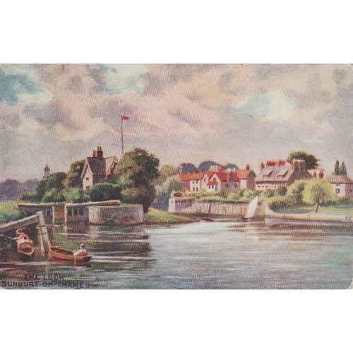 GB 1919 The Lock at Sunbury on Thames from Pelham series see rest