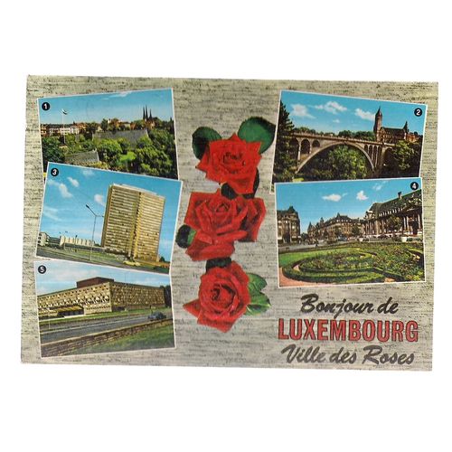 multiview, LUXEMBOURG.. used postcard 1976 postmark =
