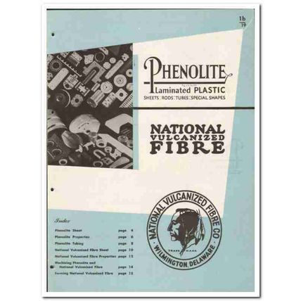 National Vulcanized Fibre Company 1946 vintage plastic catalog sheets