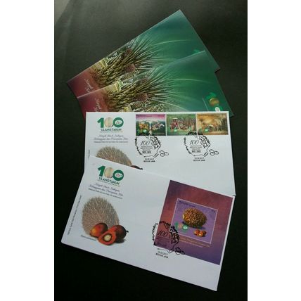 Malaysia 100th Anniv Palm Oil Industry 2017 Fruit Food (FDC pair) *special PMK