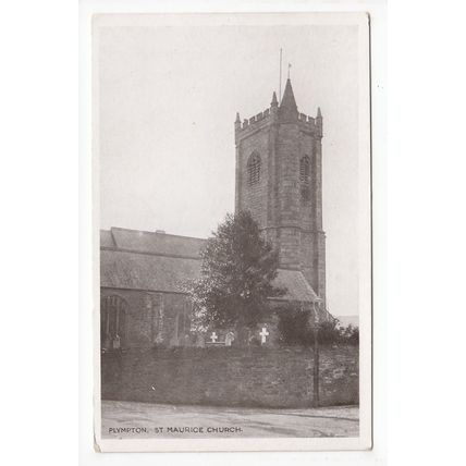 St Maurice Church Plympton Postcard Devon Local Publisher E Parish