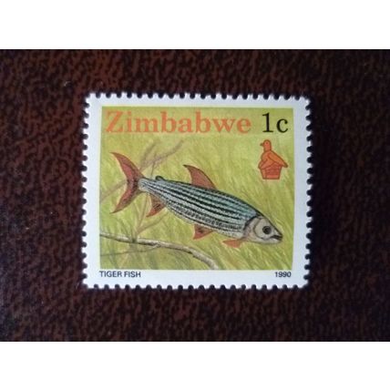 Zimbabwe 1990 Definitives Tiger Fish 1c mint stamp SG768 Wildlife