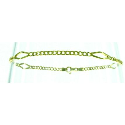 New Italian Solid 14K Yellow Gold Curb Link Ankle bracelet Anklet Foot Jewelry