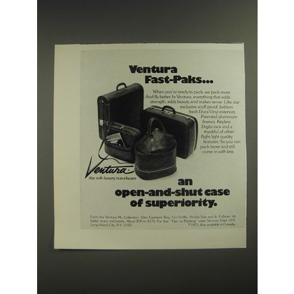 1974 Ventura Luggage Advertisement - An open-and-shut case
