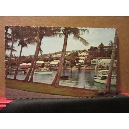 FLATT'S VILLAGE, BERMUDA, WEST INDIES, used postcard. =