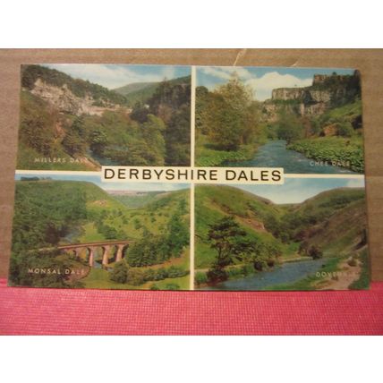 DERBYSHIRE DALES . used postcard by SALMON 1975 pm =