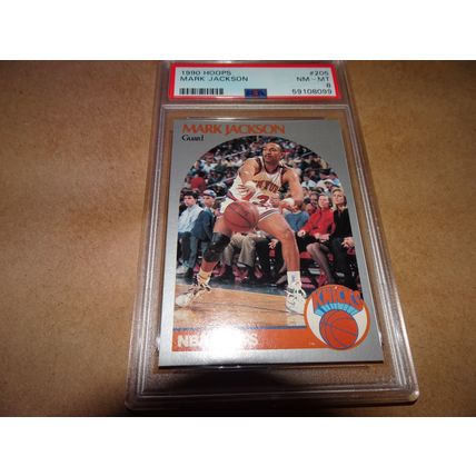 1990-91 NBA Hoops Card # 205 Mark Jackson PSA Near Mint-Mint (8) New York Knicks