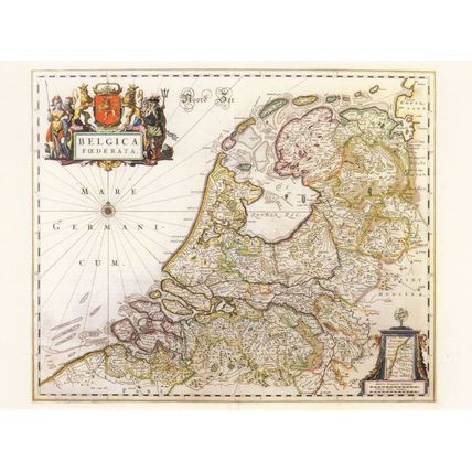 Belgium Map Character Rare Postcard