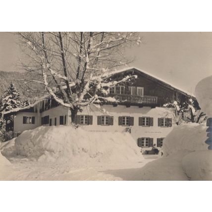 Alpengut Gastehaus Austria Snow Covered Hotel Postcard