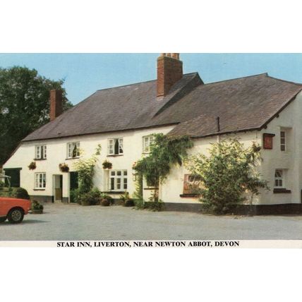 Star Inn Pub Farmhouse Liverton Devon Newton Abbot Postcard