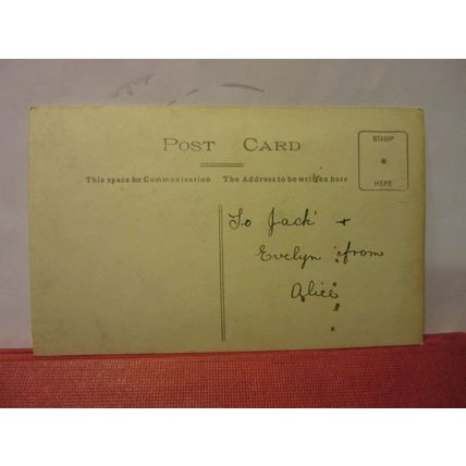 'ALICE' Edwardian woman antique photograph postcard unused /