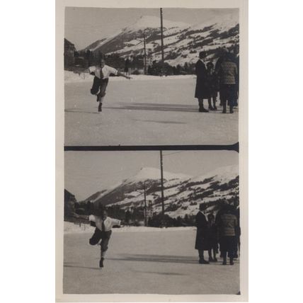 Crazy Adelboden Man Running 8mm Camera Film Laughing Old Switzerland Postcard
