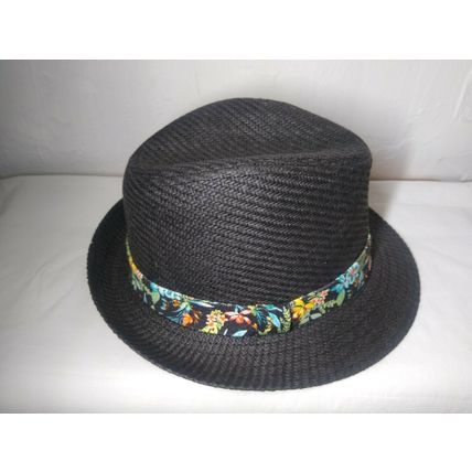 Fedora Style Classy Hat! Gentleman's Hat! Tropical Flowers on band - Fast Ship!
