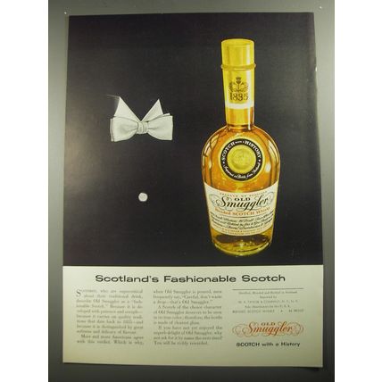 1956 Old Smuggler Scotch Ad - Scotland's Fashionable Scotch