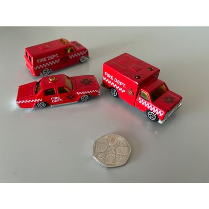 3 X FIRE DEPARTMENT MODEL VEHICLES