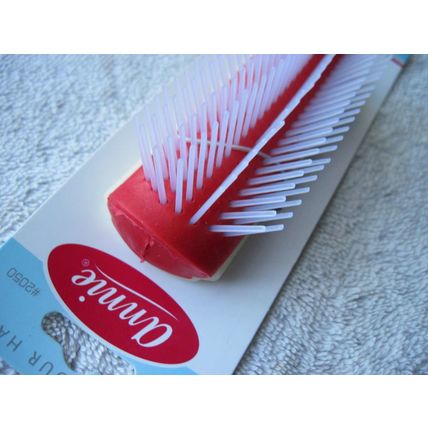 Annie Flare Rubber Cushion Base Hair Brush Stiff Plastic Bristles Denman Wig
