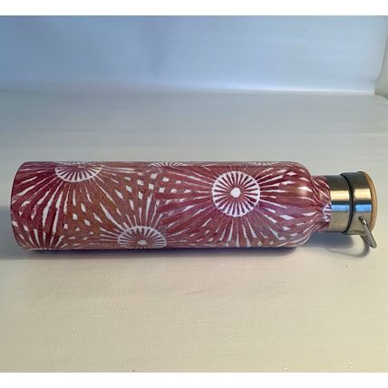 Stainless Steel Insulated Bottle 25oz HOT COLD Pink Abstract Art Watercolor Lid