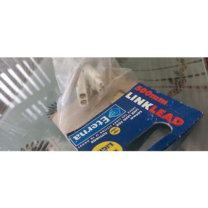 5x Eterna 500mm link lead for undershelf light fittings (LL50BN-W)