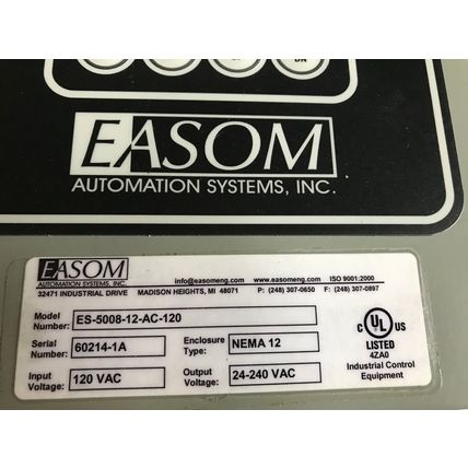 NEW EASOM ES-5008-12-AC-120 DIGI-DOG PROGRAMMABLE LIMIT SWITCH PANELVIEW,SB
