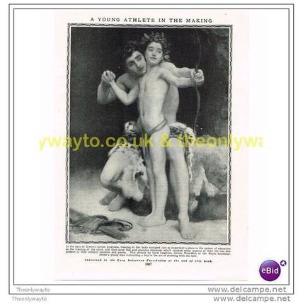 YOUNG ATHLETE IN THE MAKING IN ANCIENT GREECE, Book Illustration, c1925