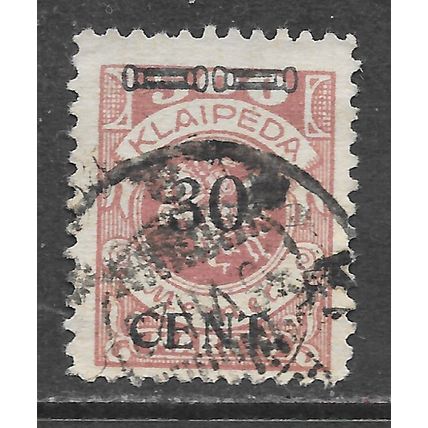 MEMEL 1923 Mi 175 30 CENT SURCH ON 500M KLAIPEDA USED LITHUANIA PRINT WORKS