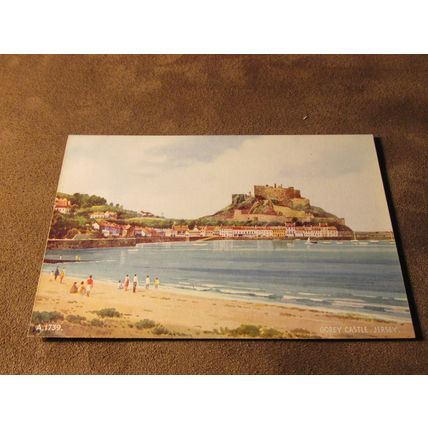 Valentines Postcard - Gorey Castle. Jersey - Artist EW Trick / A1739