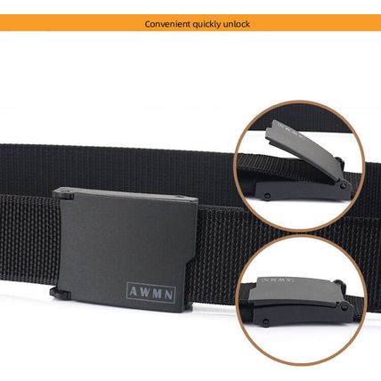 Casual men's belt nylon Versatile metal-free inner waist belt for jeans
