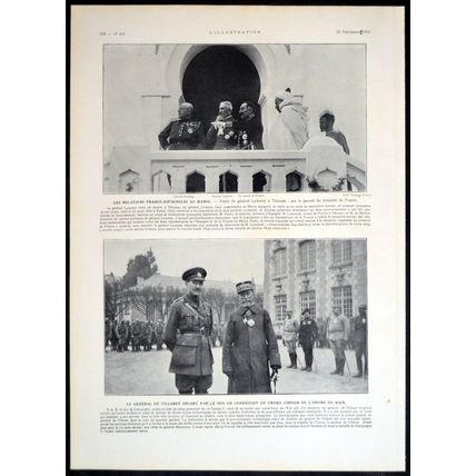 GENERAL DE VILLARET DECORATED BY THE DUKE OF CONNAUGHT 1915 WORLD WAR I PRINT