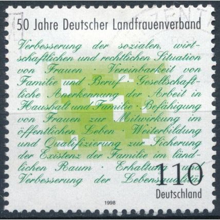 50th Anniv of German Rural Women's Association - Germany 1998 - F H - MiNr 1988