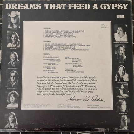 Shannon Two Feathers – Dreams That Feed A Gypsy (CCL33107) 1978 (LP)