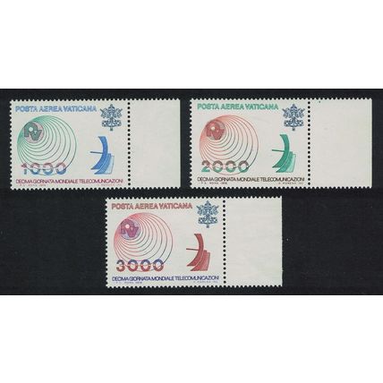 Vatican Tenth World Telecommunications Day 3v Margins 1978 MNH SG#699-701
