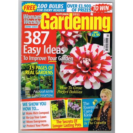 Woman's Weekly Gardening Magazine Autumn September 2011 Living Series