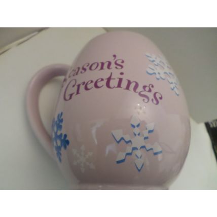 Disney - Churchill - Seasons Greetings - Eeyore - Pink - Barrel Tea/Coffee Mug