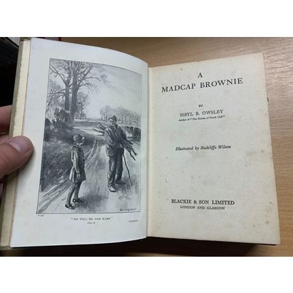 1950s SIBYL B OWSLEY "A MADCAP BROWNIE" FICTION ILLUSTRATED HARDBACK BOOK (P3)